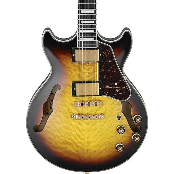 Ibanez AM93QM Artcore Expressionist Series Electric Guitar Antique Yellow Sunburst