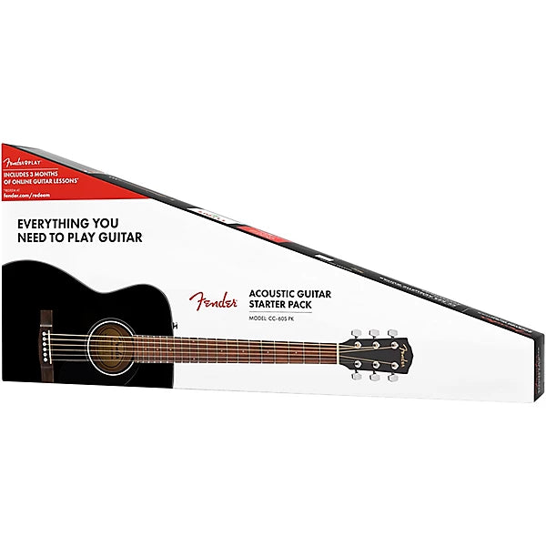 Fender CC-60S Concert Acoustic Guitar Pack Black