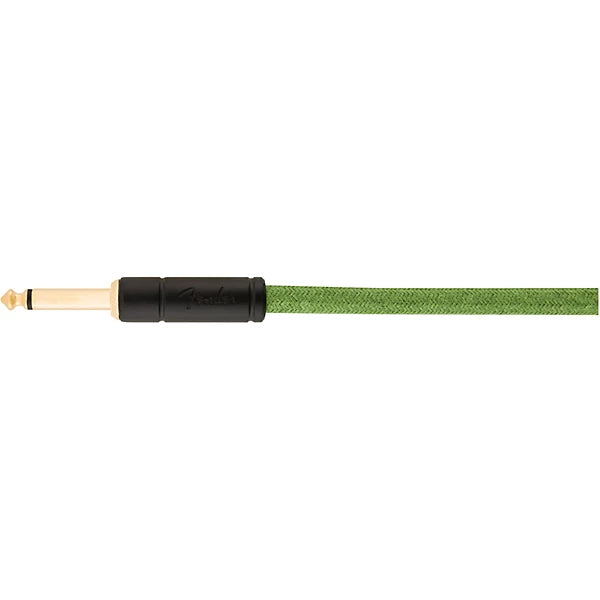 Fender Festival Pure Hemp Straight to Angle Instrument Cable 10 ft. Green