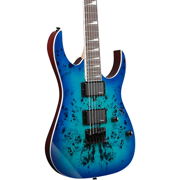 Ibanez GRGR221PA GRG Series 6-String Electric Guitar Aqua Burst