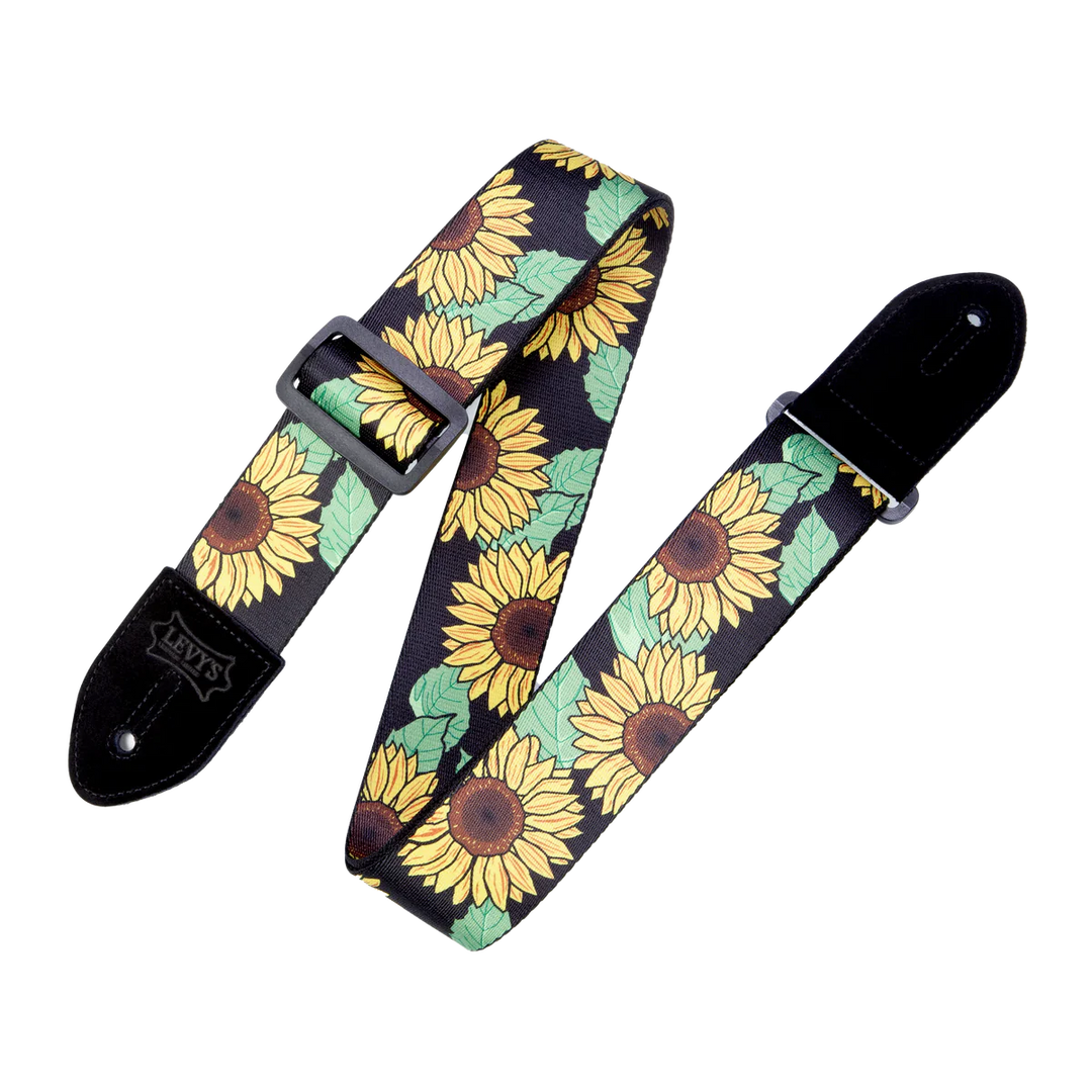 Levy's Suede Harmony Series Guitar Strap - Sunflower