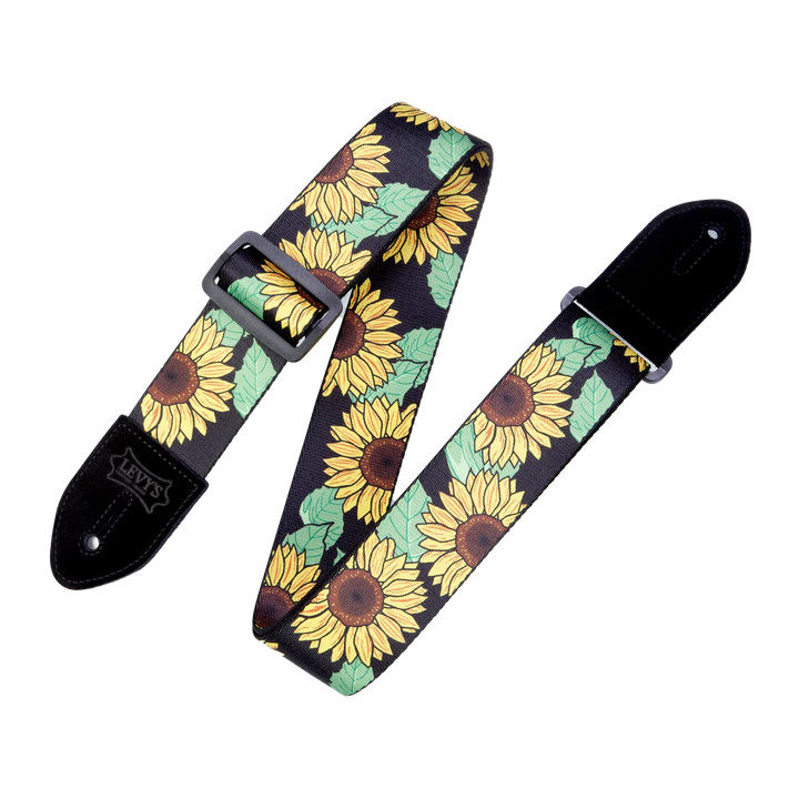 Levy's Suede Harmony Series Guitar Strap - Sunflower