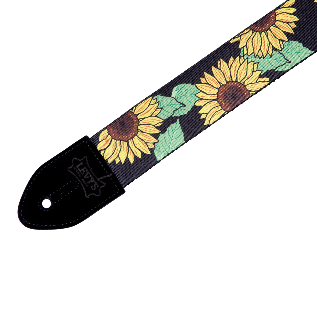 Levy's Suede Harmony Series Guitar Strap - Sunflower