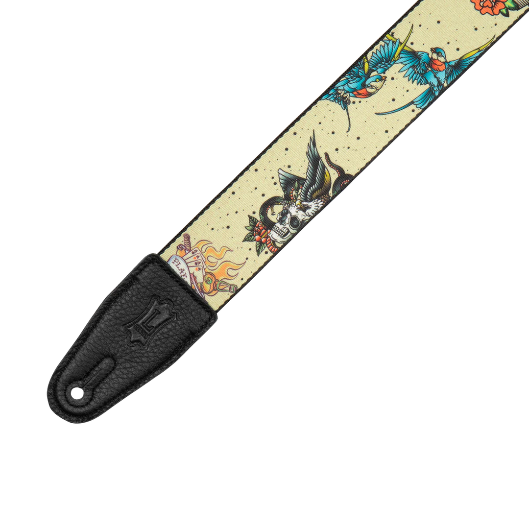 Levy's Poly Tattoo Series Guitar Strap - Old School