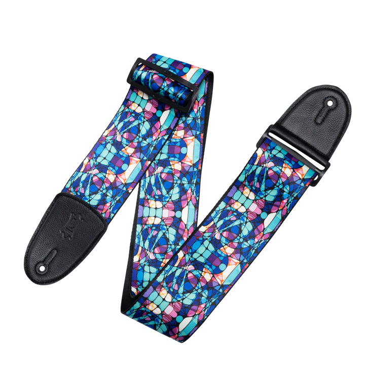 Stained Glass Series Guitar Strap - Blue Mirage