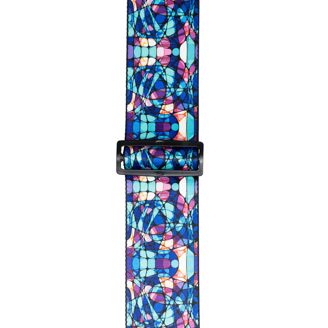 Stained Glass Series Guitar Strap - Blue Mirage