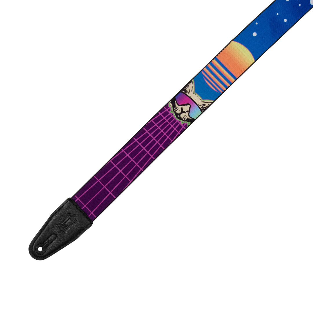 Levy's Graphic Waves Series guitar Strap - Cyber Cat