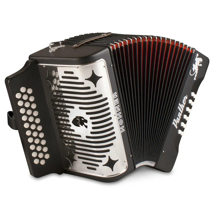 Hohner HA-3100 Panther GCF Diatonic Accordion Matte Black