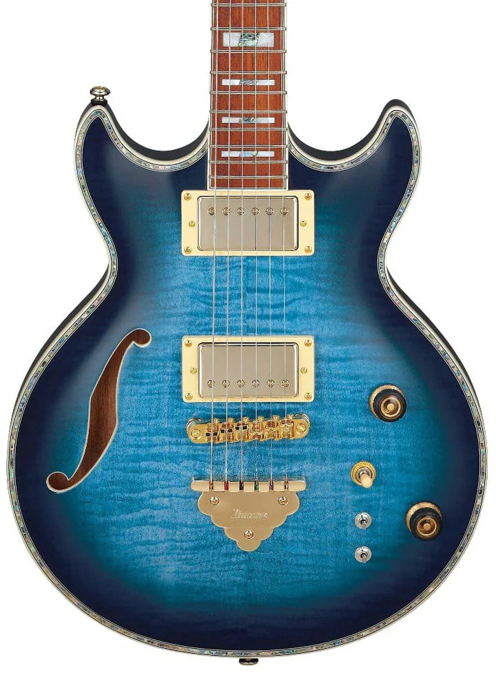 Ibanez AR520HFM Hollowbody Electric Guitar - Light Blue Burst